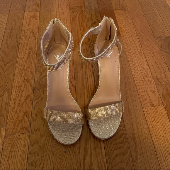 Windsor rose gold sparkly bedazzled heels - Picture 3 of 5